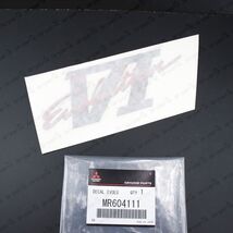 NEW GENUINE MITSUBISHI LANCER EVO 6 CP9A EVOLUTION VI DECAL STICKER MR60... - $48.59