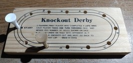Peg Game Wood Board, Knockout Derby pegs &amp; dice included, instructions on board - £5.99 GBP