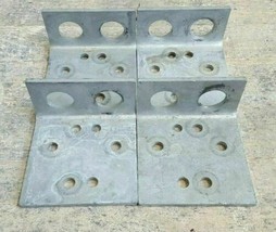 (Lot Of 4) 8 Hole 90 Degree Angle Bracket -- 3-7/8&quot; x 2&quot; x 3-3/4&quot; - £20.15 GBP