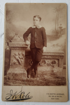 Vintage Cabinet Card Boy in Suit by J.K. Cole in New York, New York - £14.04 GBP