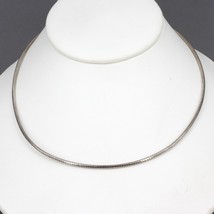 Vintage Silpada 16.5&quot; Sterling Silver Thin 2mm Omega Snake Chain Necklace N1111  - £23.96 GBP