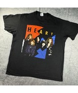 Vintage World Tour 1990 HEART Concert Band Single Stitch T-Shirt Black S... - $110.36 CAD