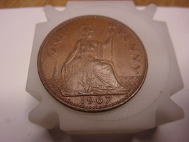 1967 English One Penny UK Large Cent 1c Great Britain! - $16.75