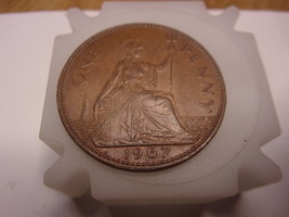 1967 English One Penny UK Large Cent 1c Great Britain! - $318.86 MXN