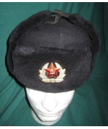 Vintage Early 80s SOVIET NAVY Enlisted Mans Winter Black fish Fur hat Ca... - $1,234.97 MXN