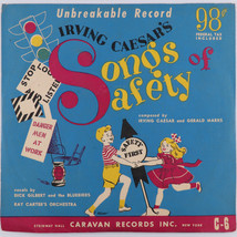 Irving Caesar&#39;s Songs of Safety - 10&quot; 78 rpm Red Vinylite Record Caravan C-6 - £28.49 GBP