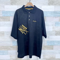 Sean John MCMLXIX Gold Embroidered Polo Shirt Black Vintage Y2K Mens XL - £39.57 GBP
