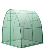 6 x 6 x 6.6 FT Outdoor Wall-in Tunnel Greenhouse-Green - £103.20 GBP
