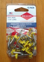 Briscon SN-100-I-B  9/16 X 1-1/4 Insulated  Cable Staples Qty 15 Zinc Pl... - £9.49 GBP