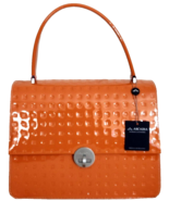 ARCADIA ITALIAN DESIGNER ORANGE PATENT LEATHER TOP HANDLE X-BODY BAGNWT! - $239.99