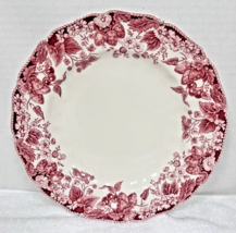 Vintage Strawberry Fair Johnson Brothers 9 7/8&quot; Dinner Plate Pink Border... - $24.75