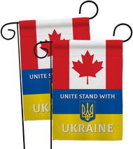 Canada Stand With Ukraine Garden Flags Pack Cause 13 X18.5 Double-Sided House Ba - £23.15 GBP