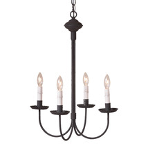 Irvin&#39;s Country Tinware 4-Arm Grandview Chandelier with Gray Sleeves - £285.54 GBP