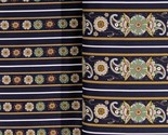 Cotton Indigo Garden Stephanie Dawn Floral Stripes Fabric Print by Yard ... - £7.82 GBP