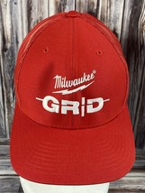Milwaukee Tools Grid Red Mesh Back Snapback Trucker Hat - RARE - Excellent! - £15.37 GBP
