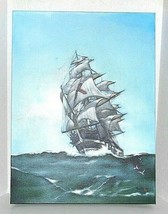 Beautiful &quot;Tall Ship&quot; -Original Oil Painting by Johnny Mahto Hogue - 24&quot; x 18&quot; - £67.47 GBP