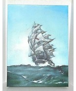 Beautiful &quot;Tall Ship&quot; -Original Oil Painting by Johnny Mahto Hogue - 24&quot;... - £66.49 GBP