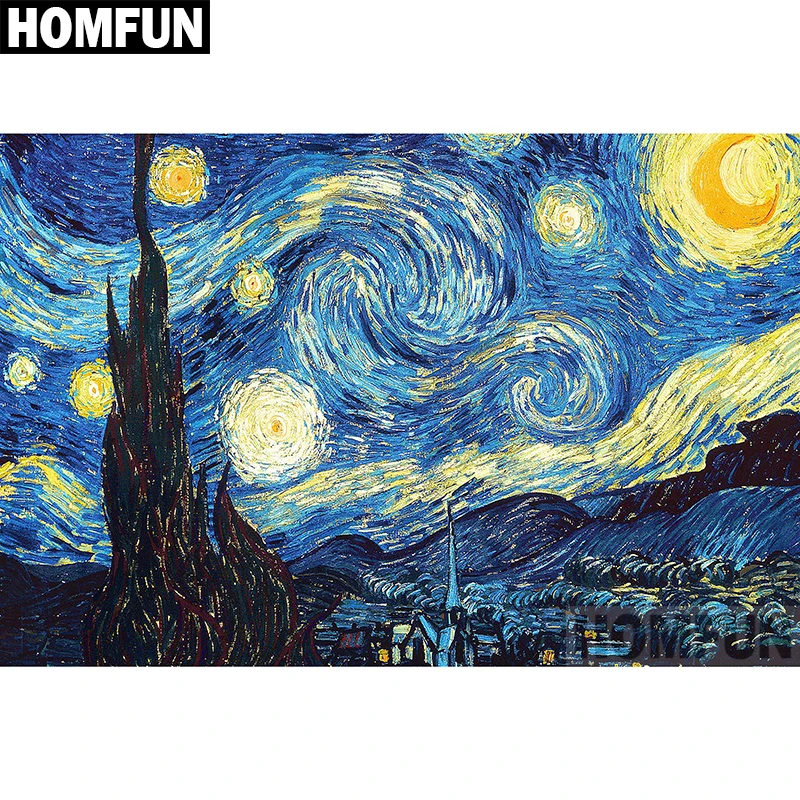 HOMFUN Full Square/Round Drill 5D DIY Diamond Painting &quot;Starry sky&quot; Embroidery - £6.74 GBP+