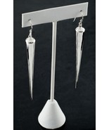 Argent Sterling .925 Long Pointe Boucles D&#39;Oreilles Goutte - $220.35