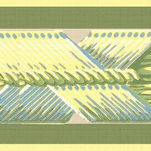 Dundee Deco DDAZBD9344 Peel and Stick Wallpaper Border - Abstract Green ... - $23.51