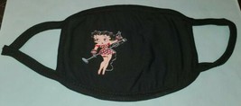 Betty Boop Singer Reusable Double Layer Face Mask Black   - £10.30 GBP
