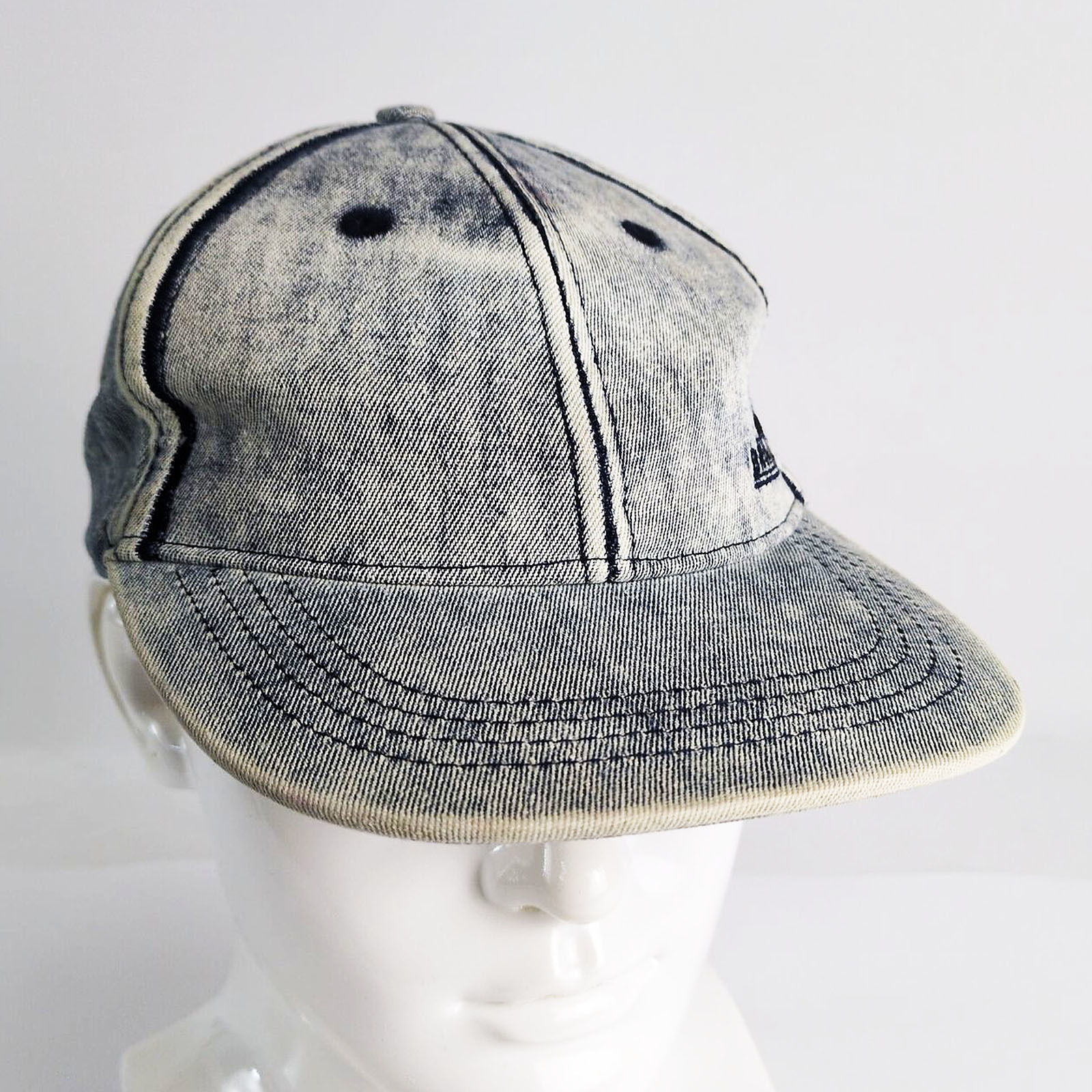 Brimmz Acid Wash Denim Snapback Baseball Hat Ball Cap, Adult Large Stree... - $19.35