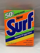 Vintage NOS! SURF Laundry Detergent Powder Soap Sample Size 6.2oz 80s Movie Prop - £15.76 GBP