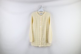 Vintage 70s Streetwear Womens 44 Distressed Knit Button Cardigan Sweater... - $49.45
