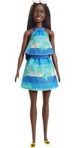 Barbie Loves The Ocean Doll with Brown Hair Weariing Tropical Print Dres... - £11.77 GBP
