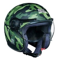 Motorcycle Helmet For Royal Enfield Open Face Helmet with Jet Visor Camo... - £99.07 GBP