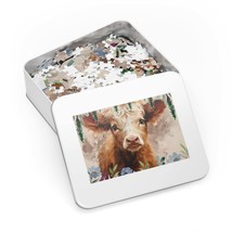 Jigsaw Puzzle in Tin, Highland Cow, Personalised/Non-Personalised, awd-160 (30,  - £28.22 GBP+