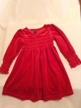 Baby Gap dress Size 2T long sleeves red holiday girls  - £12.19 GBP