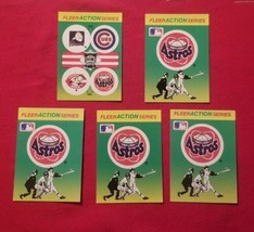 1990 Fleer Houston Astros Baseball Stickers Lot Of 5 - £1.53 GBP