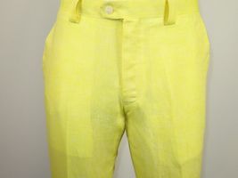 Men Premium 100% Linen Cocktail Suit by INSERCH Breathable and cool SU880 Yellow image 11