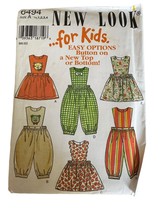 New Look for Kids Sewing Pattern 6494 Pinafore Dress Romper Outfit 12M 2T 3T 4T - £3.13 GBP
