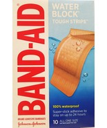 BAND-AID BANDAGES WATERPROOF TOUGH STRIPS EXTRA LARGE 1 3/4&quot;x 4&quot; 10 Ct/Box - £4.68 GBP