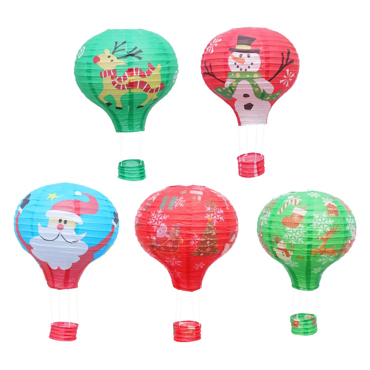 Lights Outdoor Garden Hot Air Balloon Decor Lanterns Decorations Paper Hanging C - £66.38 GBP