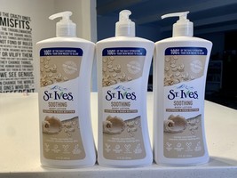 3 St. Ives Nourish &amp; Soothe Body Lotion, Oatmeal &amp; Shea Butter 21 fl oz - £44.01 GBP