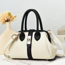 Women&#39;s Bag  Contrast Color Portable Shoulder Crossbody  Doctor Soft Leather She - £33.85 GBP