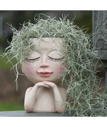Zj Whoest Cute Succulent Planter - Face Planter Flower Pot -, Doll Medit... - £25.63 GBP