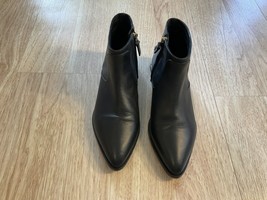 Ottod’ Ame Black Boots Brilliant Crystal Snub nose Size 37 Vero Cuoio Women’ - £179.38 GBP