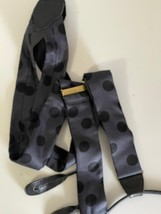 Perry Ellis Portfolio Black Polka Dotted Solid Brass Polyester Suspenders - £18.97 GBP