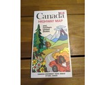 Vintage Canada Highway Map And Northern United States Travel Brochure Map - $24.74