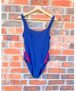 VTG Tommy Hilfiger Swim Red White Blue Open Back High Cut 90 One Piece 1... - €25,80 EUR
