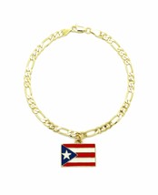 [Icemond] Puerto Rico Flag Pendant Anklet - £12.73 GBP