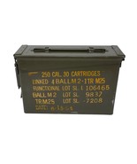 Metal Military Ammo Box 1954 Empty Storage Container ~ 250 Cal 30 Cartri... - $36.91 CAD