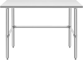 Hally 24 x 48" Open Base Table, Stainless Steel NSF Commercial Heavy Dut... - $158.35