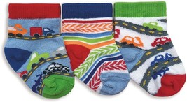 Jefferies Baby Boys Newborn Infant Car Truck Vehicle Pattern Ankle Socks 3 Pair - £8.66 GBP