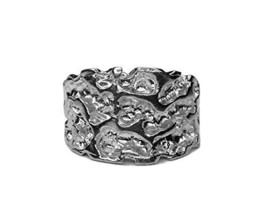 .925 Sterling Silver Nugget 7 Ring!! - £89.32 GBP