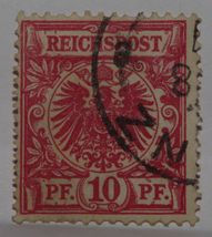 Vintage Stamps German Germany 10 Ten Pfg Pfennig Imperial Eagle Reichsost X1 B14 - £1.37 GBP